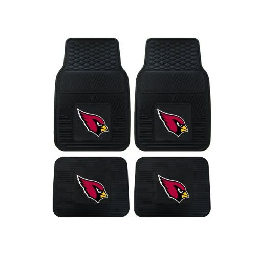  Fanmats A Set of 4 NFL Universal Fit Front and Rear All-Weather Floor Mats - Arizona Cardinals