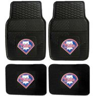 Fanmats MLB Philadelphia Phillies Car Floor Mats Heavy Duty 4-Piece Vinyl - Front and Rear
