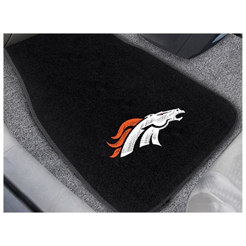  Fanmats Newly Released Licensed Denver Broncos Embroidered Logo Carpet Floormats. Logo on all 4 Mats.