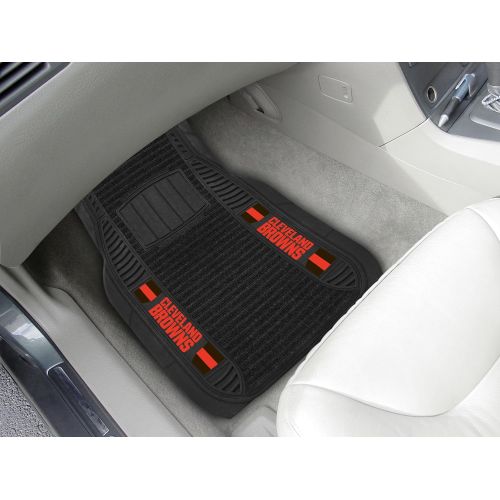  Fanmats FANMATS NFL Cleveland Browns Nylon Face Deluxe Car Mat