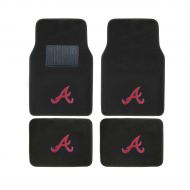 Fanmats A Set of 4 Universal Fit Front and Rear Logo Plush Carpet Floor Mats
