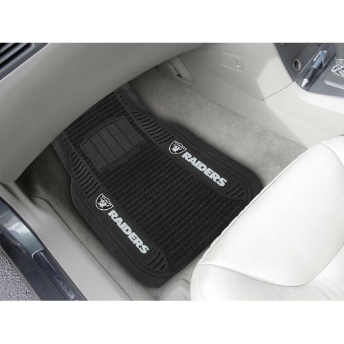  Fanmats FANMATS NFL Oakland Raiders Nylon Face Deluxe Car Mat