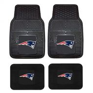 Fanmats NFL New England Patriots Car Floor Mats Heavy Duty 4-Piece Vinyl - Front and Rear