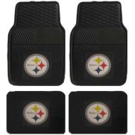 Fanmats NFL Pittsburgh Steelers Car Floor Mats Heavy Duty 4-Piece Vinyl - Front and Rear
