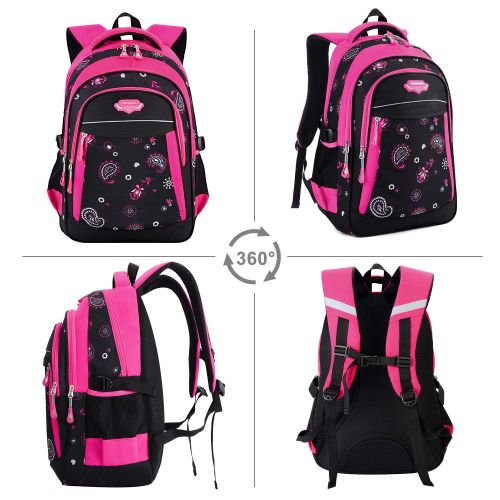  Backpack for Girls, Fanspack Girls Backpack for School Bags Kids Backpack Bookbag School Backpack for Elementary