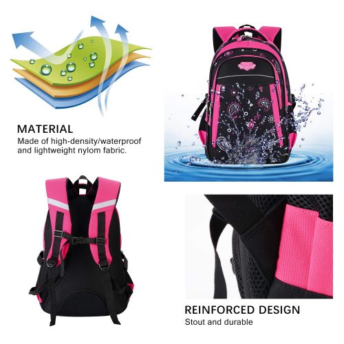  Backpack for Girls, Fanspack Girls Backpack for School Bags Kids Backpack Bookbag School Backpack for Elementary