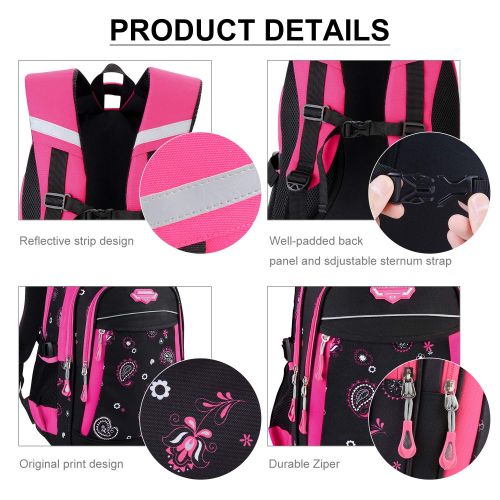  Backpack for Girls, Fanspack Girls Backpack for School Bags Kids Backpack Bookbag School Backpack for Elementary