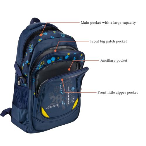  School Bags for Boys, Fanspack Boys Backpack for School Kids Backpack Bookbags for Elementary