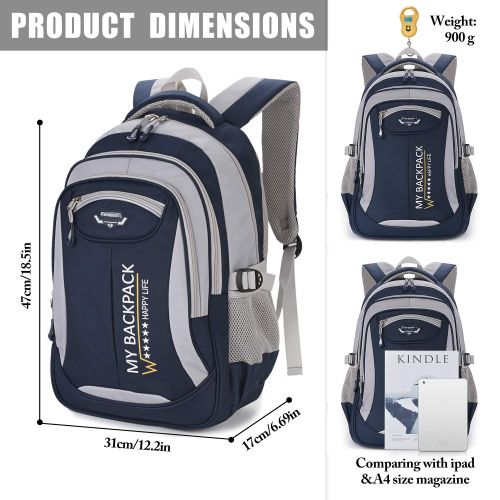  School Bags for Boys, Fanspack Boys Backpack for School Kids Backpack Bookbags for Elementary