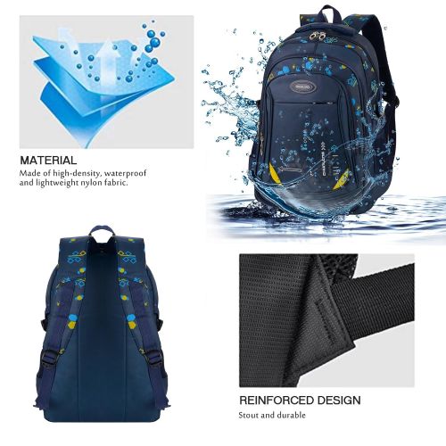  School Bags for Boys, Fanspack Boys Backpack for School Kids Backpack Bookbags for Elementary