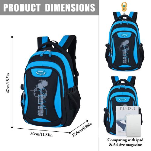  Backpack for Boys, Fanspack Boys Backpack Kids Backpack School Bags Bookbags Backpack for School