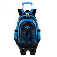 Rolling Backpack for Boys, Fanspack Backpack with Wheels Trolley School Bags Kids Backpack Bookbags Wheeled Backpack for School