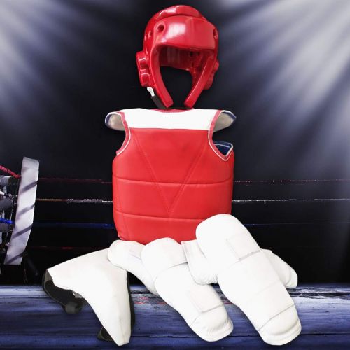  Fansport Sparring Gear Set Protective Professional Chest Guard Head Gear Arm Guard