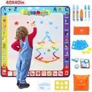 [아마존핫딜][아마존 핫딜] Fansteck Water Doodle Mat, Large Water Drawing Mat 40X40 inch, No Mess Aqua Magic Doodle Mat with 24 Accessories, Colorful Educational Toy and Ideal Gift for Toddlers, Boys, Girls