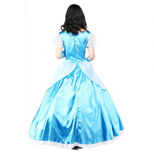  Fanstyle Cinderella Princess Dress Blue Halloween Cosplay Costumes Party Dress Gloves Hair Accessories Neck Ornaments 4 PCS