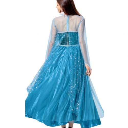  Fanstyle Halloween Costume Frozen Dress Aisha Princess Dress Organza Blue Wedding Dress