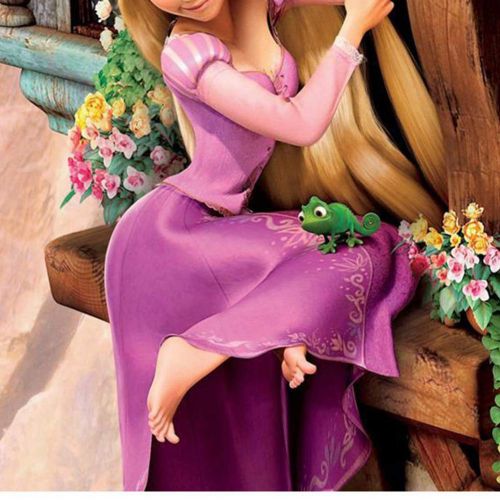  Fanstyle Halloween Costumes Tangled Rapunzel Cosplay Dresses Princess Lepe Purple Dress