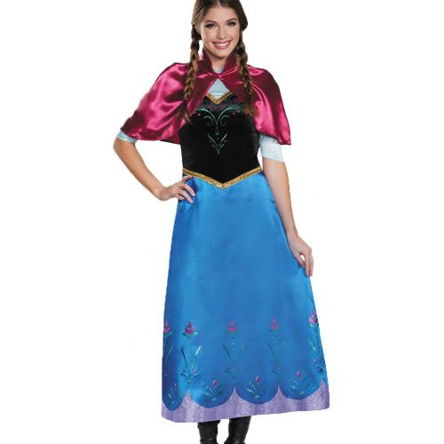  Fanstyle Frozen Masquerade Cosplay Aisha Dress Anna Princess Dress Blue Cape 2pcs