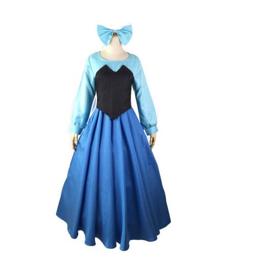  Fanstyle The Little Mermaid Dress Cosplay Costume Ariel Princess Dress Vest Bow Headdress 3pcs