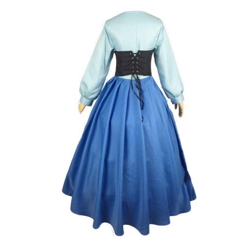  Fanstyle The Little Mermaid Dress Cosplay Costume Ariel Princess Dress Vest Bow Headdress 3pcs