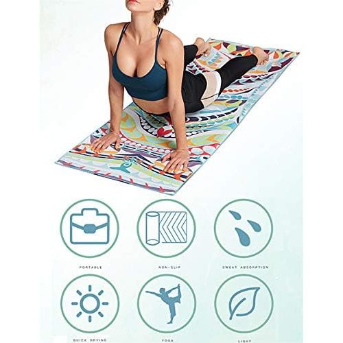  [아마존베스트]Fansu Hot Yoga Towel Non-Slip Fitness Towel Soft Breathable Non-Slip Yoga Towel with High Traction Portable Yoga Towel for Bikram and Pilates