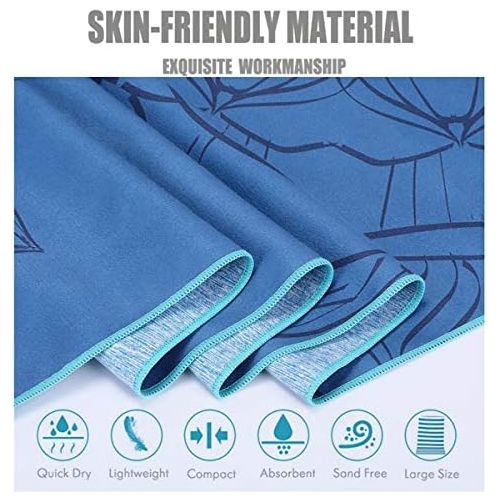  [아마존베스트]Fansu Hot Yoga Towel Non-Slip Fitness Towel Soft Breathable Non-Slip Yoga Towel with High Traction Portable Yoga Towel for Bikram and Pilates