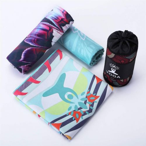  [아마존베스트]Fansu Hot Yoga Towel Non-Slip Fitness Towel Soft Breathable Non-Slip Yoga Towel with High Traction Portable Yoga Towel for Bikram and Pilates