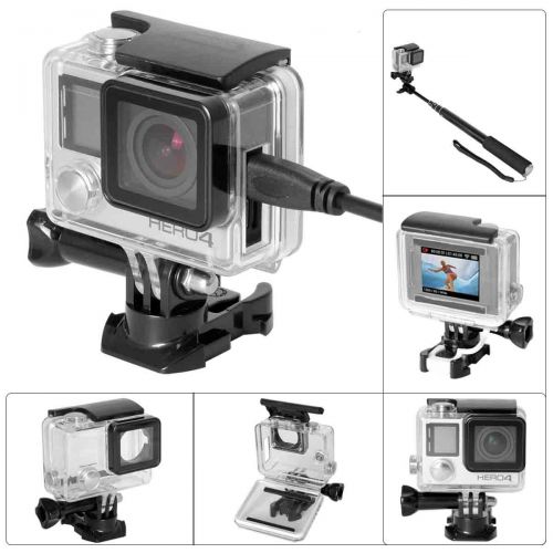  Fantaseal Schutzgehause fuer GoPro 8-in-1 Seiten Offene Skeleton Gehause Set fuer GoPro Schutzgehause GoPro Ersatzgehause GoPro Schutzhuelle fuer GoPro Hero4 /3+ /3