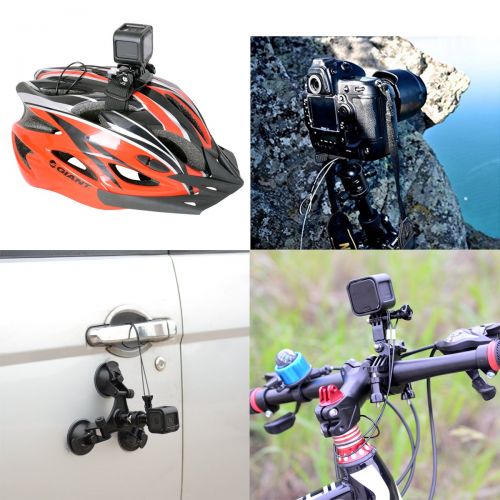  Fantaseal Actionkamera Helm Halterung 9-in-1 Action Kamera Selfie Helm Halterung Set Action kamera Helm Klebehalterung fuer GoPro Hero 6/5/4/3+/3/Session SJCAM Garmin Xiaomi Yi DBPOWER SONY e