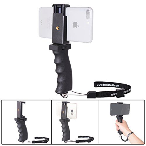  fantaseal Ergonomic Cell Phone Smartphone Holder, Phone Selfie Stick Hand Grip Stabilizer Handheld Mount Phone Handle Support Steadycam Compatible with iPhone Xs X Nexus LG HTC Sam