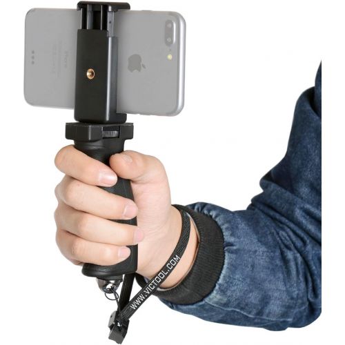  fantaseal Ergonomic Cell Phone Smartphone Holder, Phone Selfie Stick Hand Grip Stabilizer Handheld Mount Phone Handle Support Steadycam Compatible with iPhone Xs X Nexus LG HTC Sam