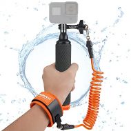 Fantaseal Action Camera Non-Slip Handler Floating Hand Grip Holder Mount + Steel-cored Safety Tether Wrist Strap for GoPro Sony Olympus Akaso Underwater Rugged Camcorder Diving Surfing Snork