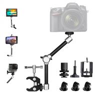 Fantaseal 11 Adjustable Heavy Duty Robust Articulating Friction Magic Arm w/ Clamp Mounts for DSLR Mirrorless Action Camera Camcorder Cell Phone GoPro iPhone Monitor Video Light Vlog Rig Hol