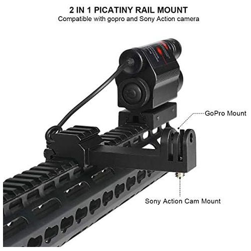  [아마존베스트]fantaseal Action Camera Rifle Mounting Rail Clamp Rail Raiser Mount for GoPro Hero 6/5/4/3+/3/Session Sony Sport Camera for Hunting Gun Air Rifle Pistol Carbine