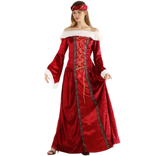  FantastCostumes Women Renaissance Queen Costume Adult Medieval Dress Carnival
