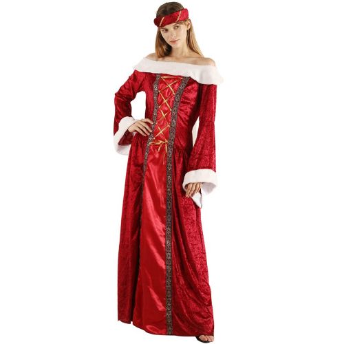  FantastCostumes Women Renaissance Queen Costume Adult Medieval Dress Carnival