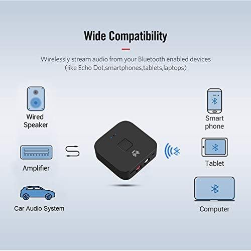  Fantastic_008 Bluetooth Receiver for Home Stereo RCA, 3.5mm AUX Wireless Audio Adapter for Home and Car Stereo System,NFC-Enabled