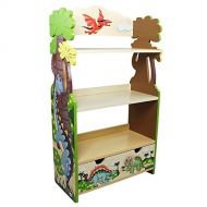 Fantasy Fields - Dinosaur Kingdom Thematic Kids Wooden Bookcase with Storage | Imagination Inspiring Hand Crafted & Hand Painted Details | Non-Toxic, Lead Free Water-based Paint