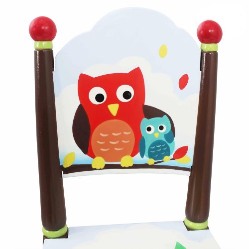  Fantasy Fields - Enchanted Woodland Thematic Hand Crafted Kids Wooden Table and 2 Chairs Set |Imagination Inspiring Hand Crafted & Hand Painted Details | Non-Toxic, Lead Free Wat