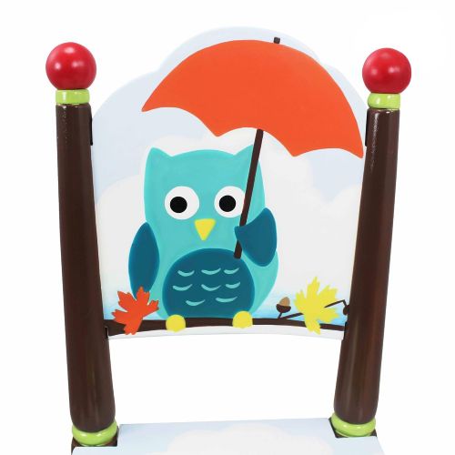  Fantasy Fields - Enchanted Woodland Thematic Hand Crafted Kids Wooden Table and 2 Chairs Set |Imagination Inspiring Hand Crafted & Hand Painted Details | Non-Toxic, Lead Free Wat