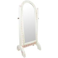 Fantasy Fields - Bouquet Thematic Kids Wooden Standing Mirror for Girls Imagination Inspiring Hand Crafted & Hand Painted Details Non-Toxic, Lead Free Water-based Paint