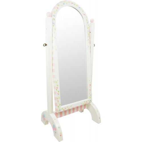  Fantasy Fields - Bouquet Thematic Kids Wooden Standing Mirror for Girls Imagination Inspiring Hand Crafted & Hand Painted Details Non-Toxic, Lead Free Water-based Paint