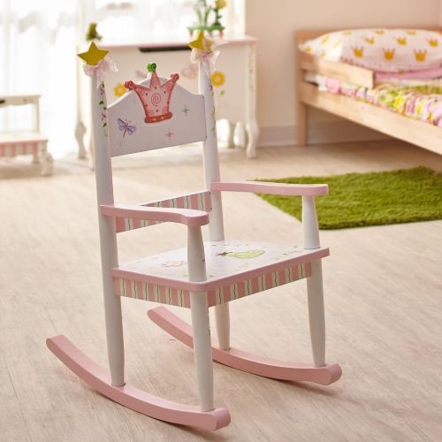  Fantasy Fields - Enchanted Woodland Thematic Kids Wooden Rocking Chair | Imagination Inspiring Hand Crafted & Hand Painted Details Non-Toxic, Lead Free Water-based Paint