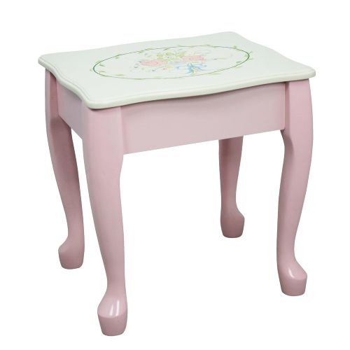  Fantasy Fields - Bouquet Thematic Kids Classic Vanity Table and Stool Set with Mirror | Imagination Inspiring Hand Crafted & Hand Painted Details Non-Toxic, Lead Free Water-based P