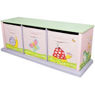 Fantasy Fields - Magic Garden Thematic 3 Drawer Cubby | Imagination Inspiring Hand Crafted & Hand Painted Details | Non-Toxic, Lead Free Water-based Paint