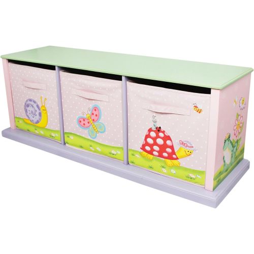  Fantasy Fields - Magic Garden Thematic 3 Drawer Cubby | Imagination Inspiring Hand Crafted & Hand Painted Details | Non-Toxic, Lead Free Water-based Paint