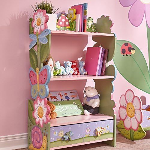  Fantasy Fields W-7500A W7500A Magic Garden Hand Crafted Kids Wooden Bookshelf, Pink, 22 x 11.5 x 38