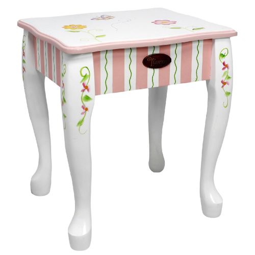  Fantasy Fields - Princess & Frog Thematic Kids Vanity Table and Stool Set with Mirror Imagination Inspiring Hand Crafted & Hand Painted Details Non-Toxic, Lead Free Water-based Pai