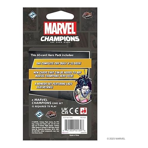  Marvel Champions The Card Game X-23 HERO PACK - Superhero Strategy Game, Cooperative Game for Kids and Adults, Ages 14+, 1-4 Players, 45-90 Minute Playtime, Made by Fantasy Flight Games