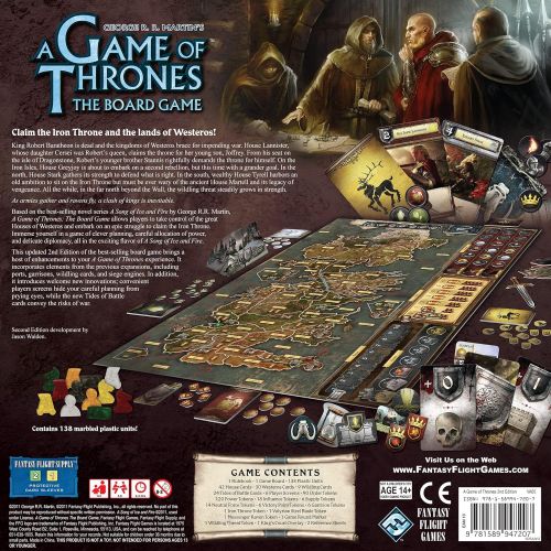  Fantasy Flight Games A Game of Thrones Boardgame Second Edition